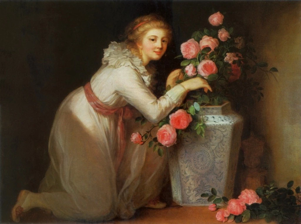 Signora con bouquet di fiori-Porczyński Gallery